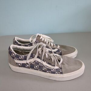 VANS Old Skool Low Top Sneakers Geo Trek Olive Skateboarding Shoes mens 10.5